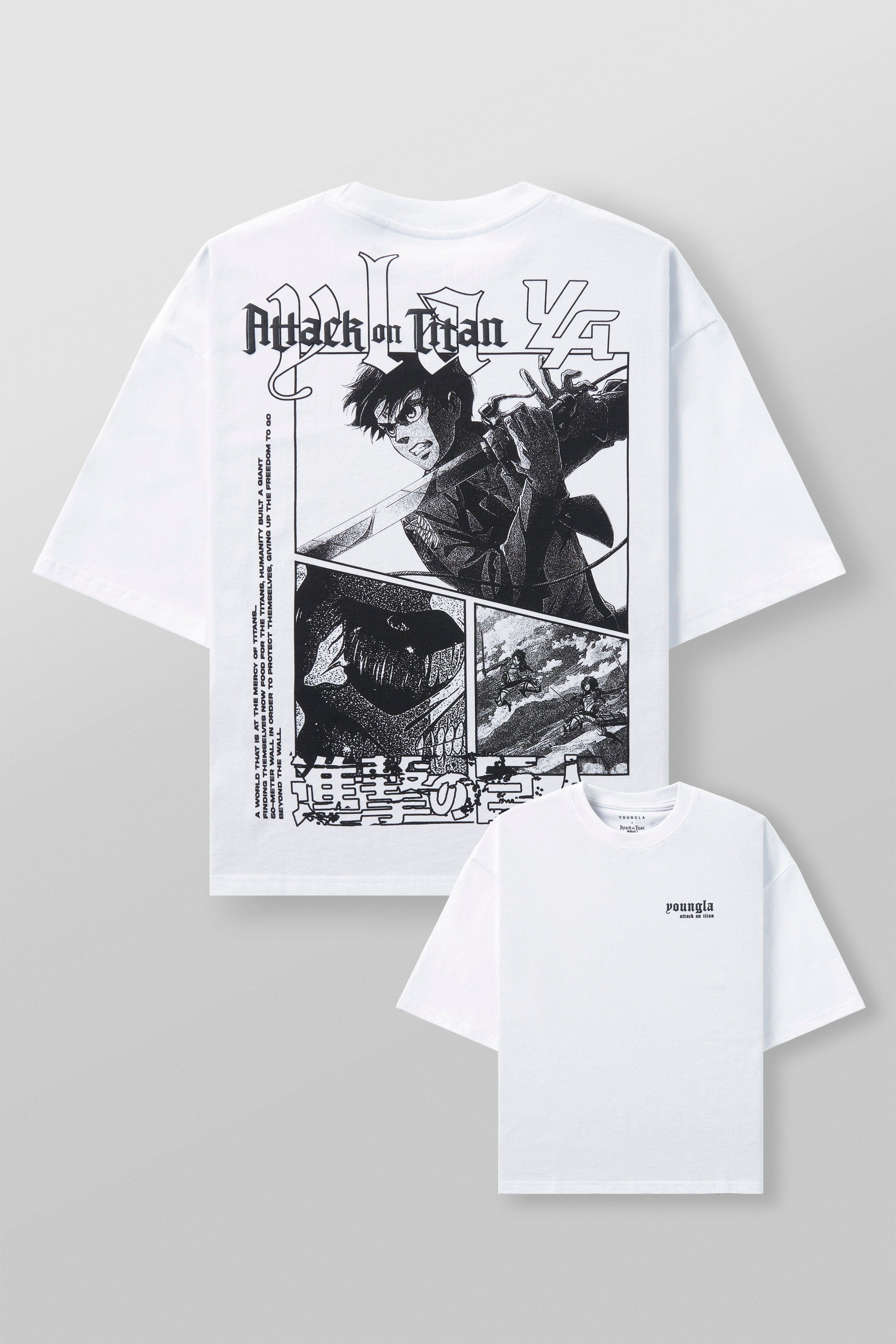 4186 - AOT?  x YLA Cropped Tees