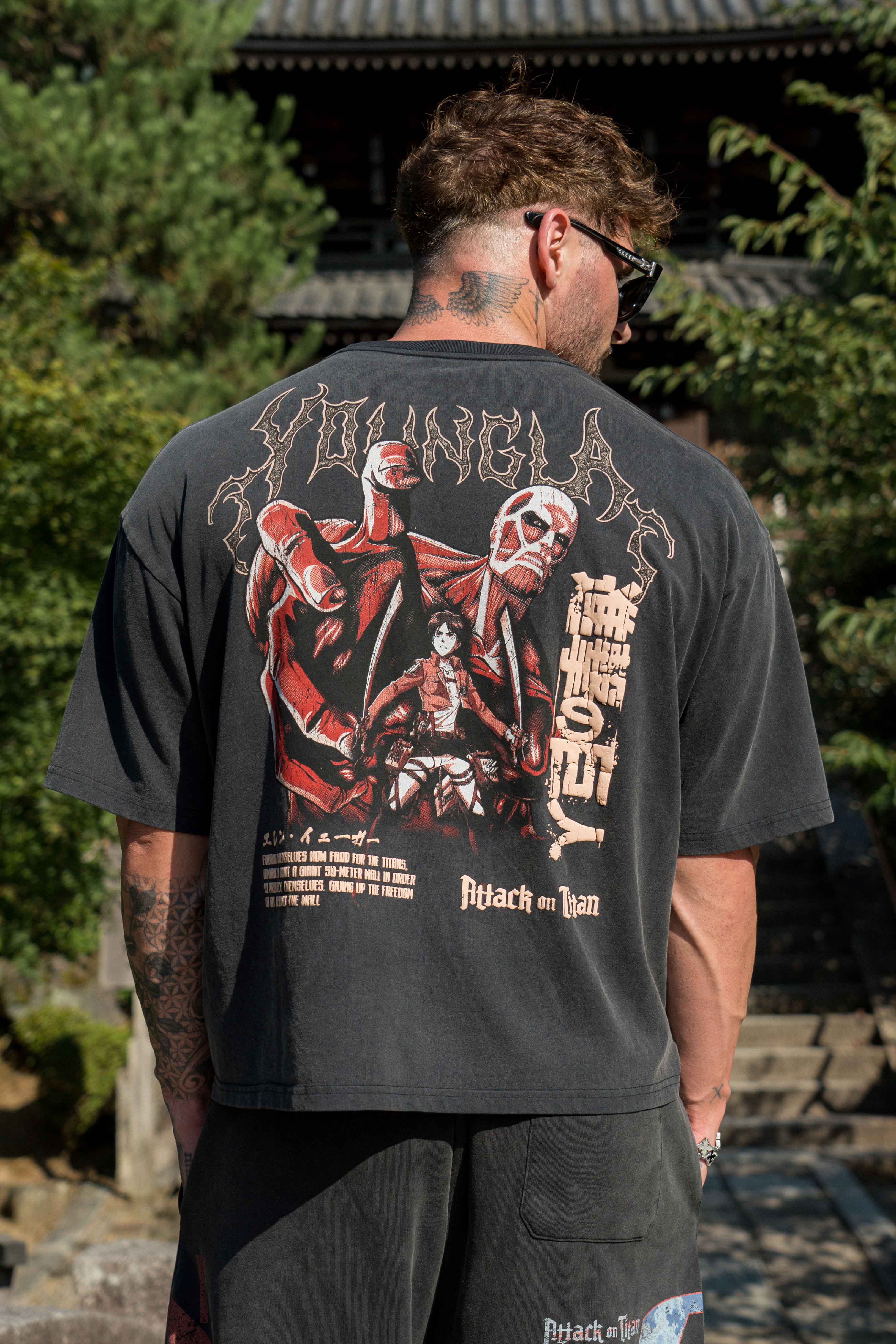 4186 - AOT?  x YLA Cropped Tees